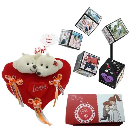 Magnificent Personalized Photo PopUp Box with ILU Musical Heart	