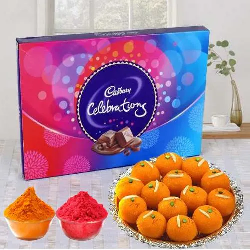 Special Cadbury Celebration with Haldirams Laddoo n Herbal Gulal