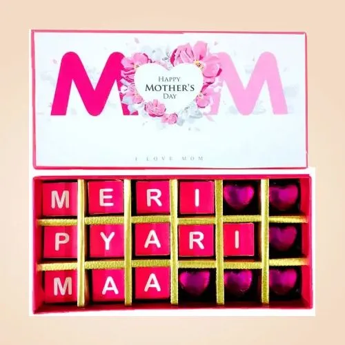 Personalized Handmade Chocolates with Meri Pyaari Maa Message