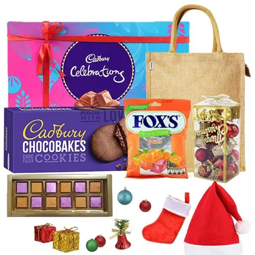 Enticing X-Mas Chocolates N Decor Gift Hamper