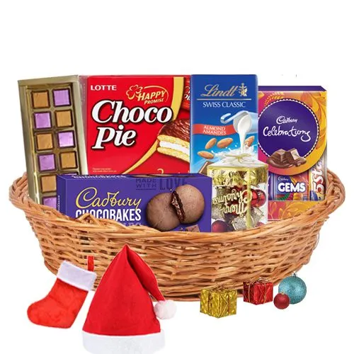 One-of-a-Kind Chocolate N X-Mas Decor Gift Basket