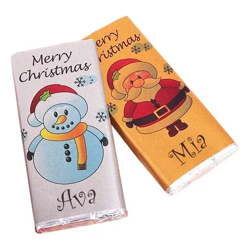 Wishing Christmas Personalized Twin Choco Bar