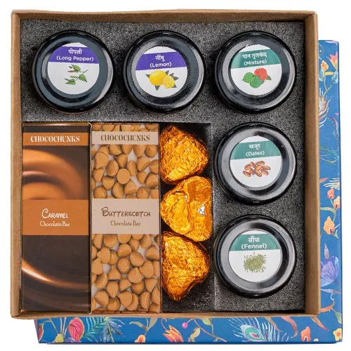 Tasty Choco Love Hamper with Assorted Mukhwas