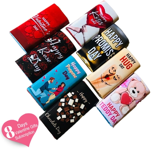 Classic Valentine Week Special - 8pcs Customized Cadbury Chocolates