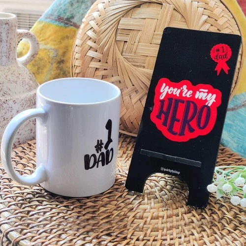 Classic Mobile Stand N Coffee Mug Combo for Dad