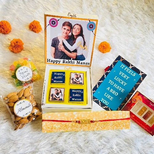 Personalize Rakhi N Chocolaty Gift Combo