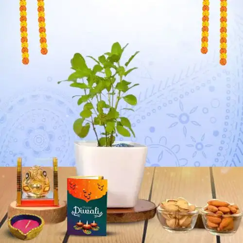 Ganesha And Sacred Greenery Gift For Diwali