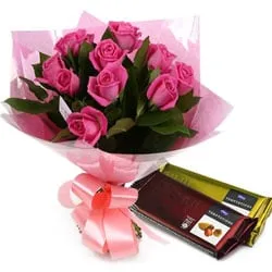 Buy Cadbury Temptations N Pink Roses Bouquet