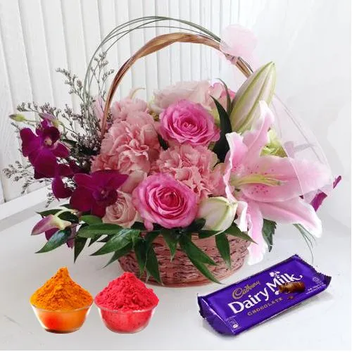 Gorgeuos Flowers combined added with enticing Cadburys Chocolate