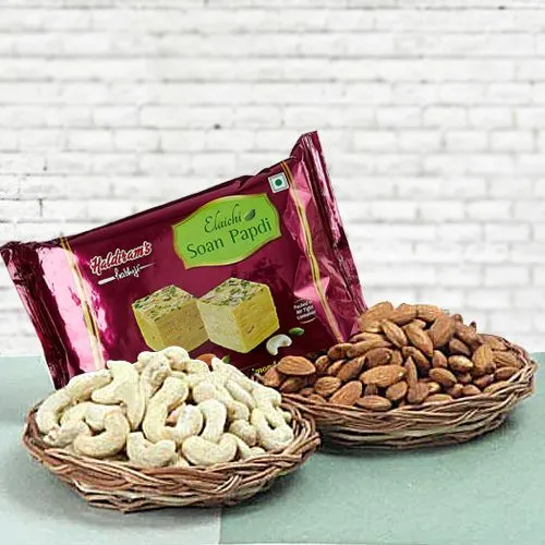 Fantastic Dry Fruits Assortment with Haldiram Soan Papdi