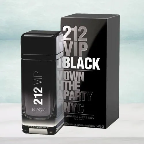 Delightful Mens Gift of Carolina Herrera 212 VIP Black Eau de Perfume
