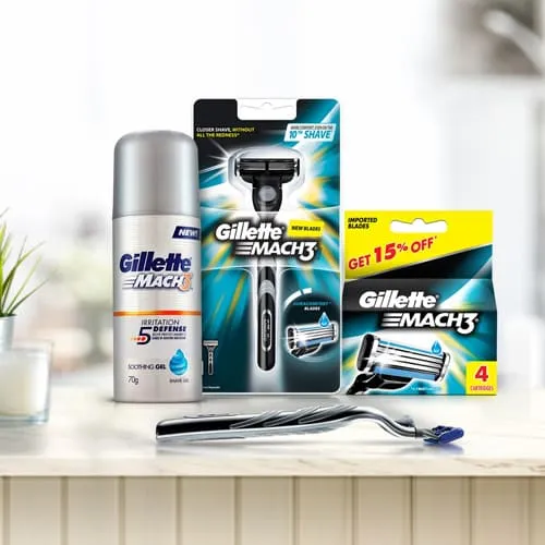 Exclusive Gillette Mach3 Shaving Kit for Men