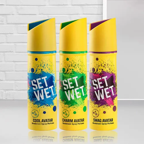 Aromatic Pack of 3 Set Wet Deodorant Spray Perfume