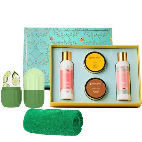 Fabulous Skin Care Gift Hamper with Face Roller N Towel Set