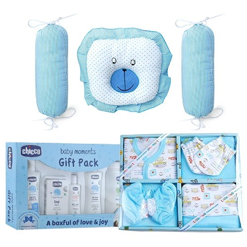 Soft Dress Set with Chicco Gift Kit N Pillows Combo