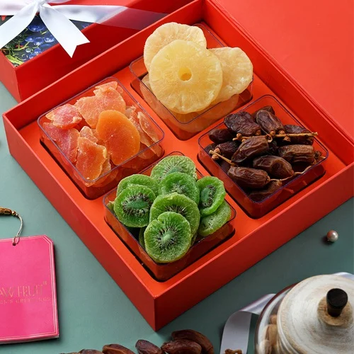 RawFruit Richness Dry Fruits Orange Gift Box
