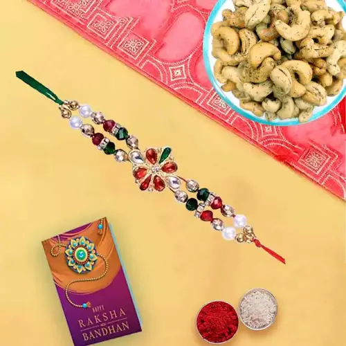 Cashews with Free Rakhi and Roli Tilak Chawal