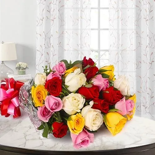 Stunning 24 Mixed Roses Bouquet