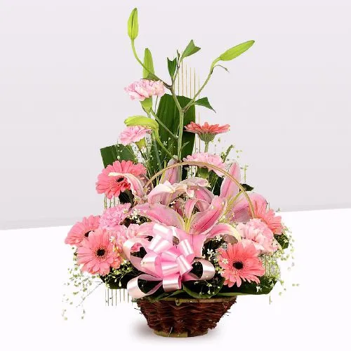 Spring Surprise Mixed Flowers Basket