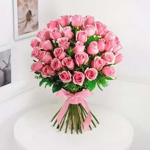 Fresh 30 Pink Roses Bouquet