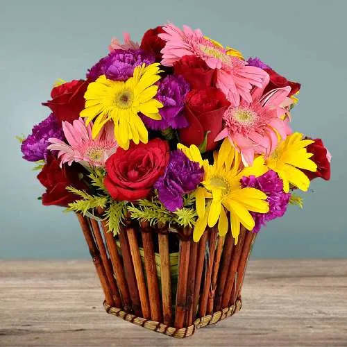 Alluring Mixed Blooms Basket