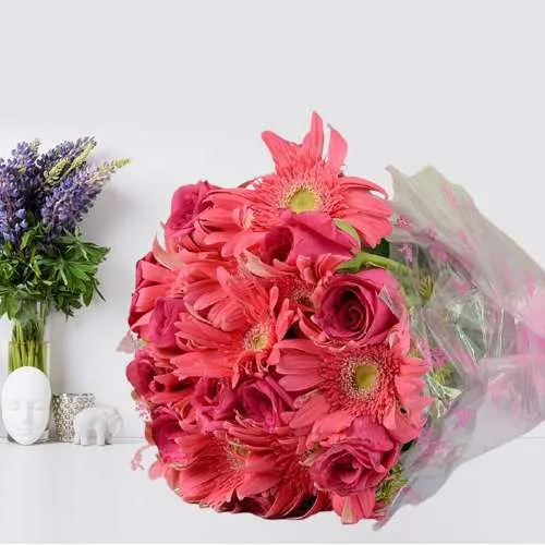 Mystic Elegance Pink Flowers Bouquet