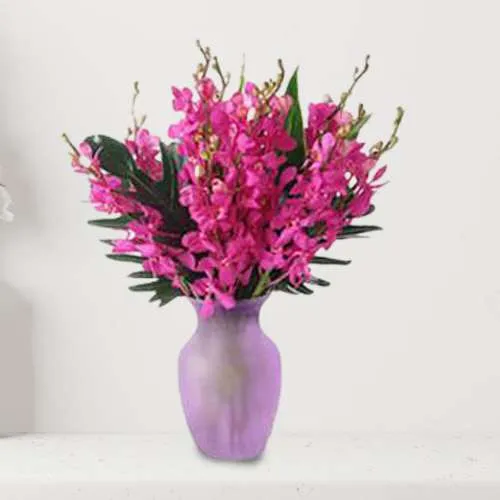 Breathtaking Vase of Pink Orchids