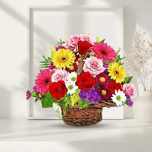 Order Basket of Mixed Flowers