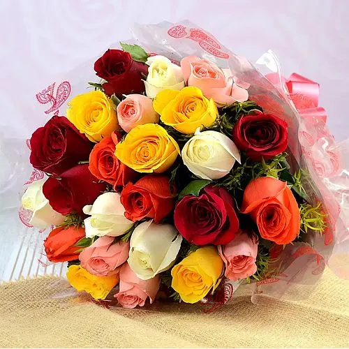 Glorious Mixed Roses Love Bunch