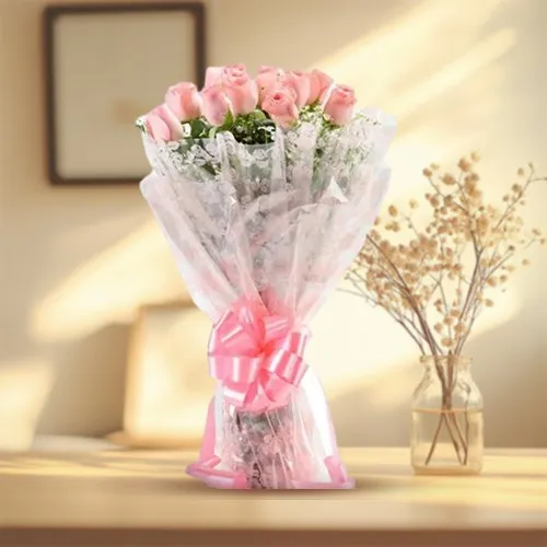 Inspiring Memory Pink Roses Bouquet