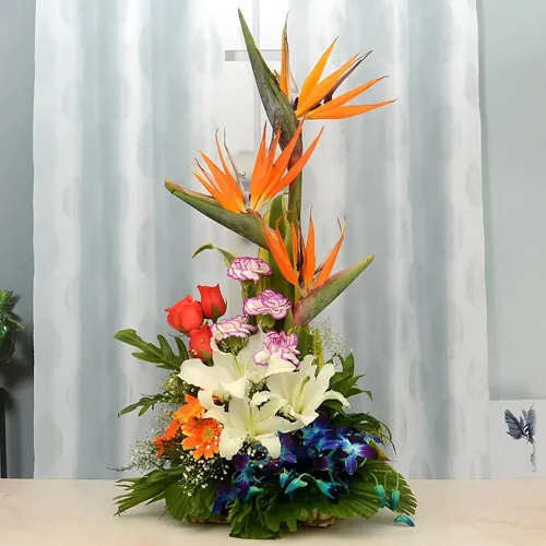 Charming Arrangement of Assorted Seasonal Flowers