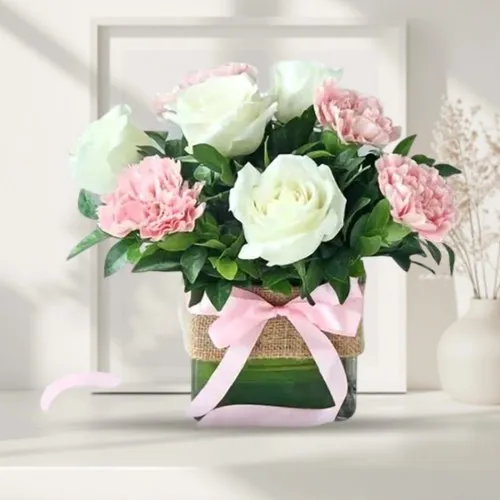 Enchanting Mixed Flowers Vase Arrangement