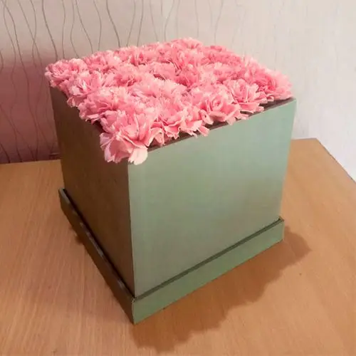 Ravishing Pink Carnations Box Arrangement