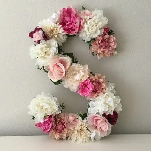 Impressive Mixed Flowers Alphabet Arrangement