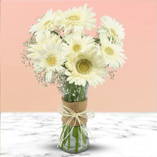 Blooming Gerberas Vase Arrangement