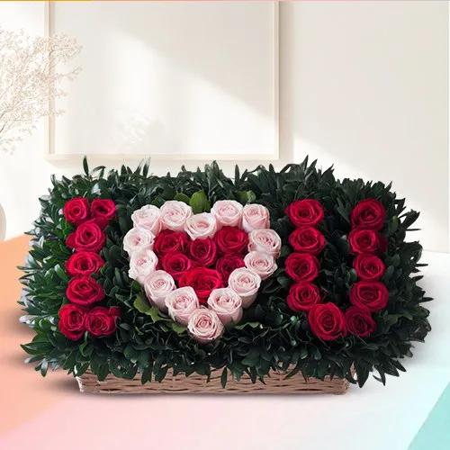 Shop I Love U Arrangement of Roses for Rose Day