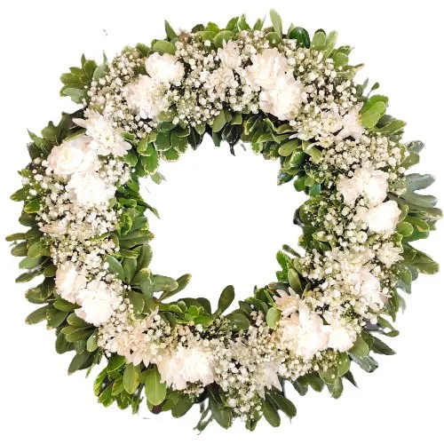 Graceful Wreath of Carnations