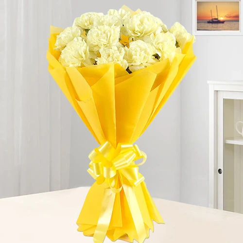 Breathtaking Selection of Yellow Carnations
