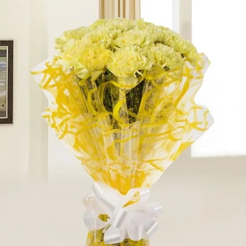 Radiant Composition of Yellow Carnations