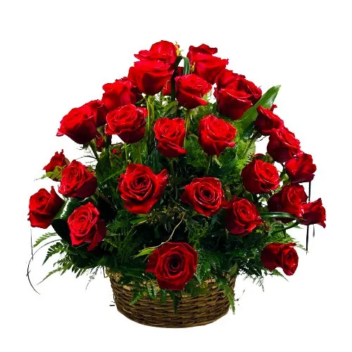 Captivating Unending Passion Roses Basket