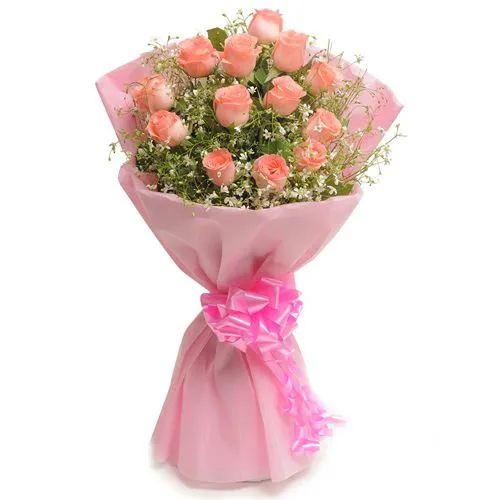 Tender Elegance Pink Roses Bouquet