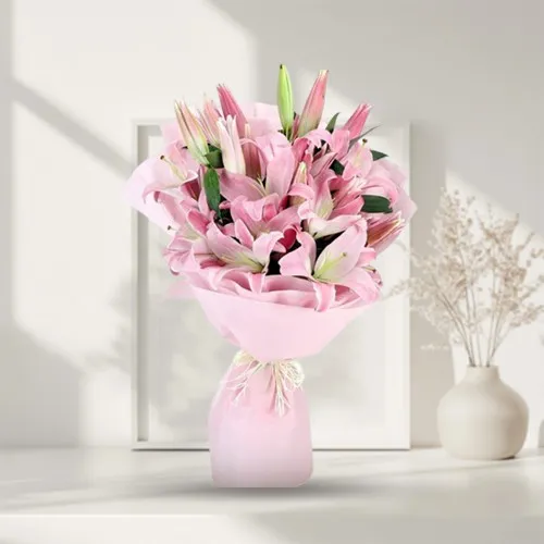 Sauve Bouquet of Pink Lilies