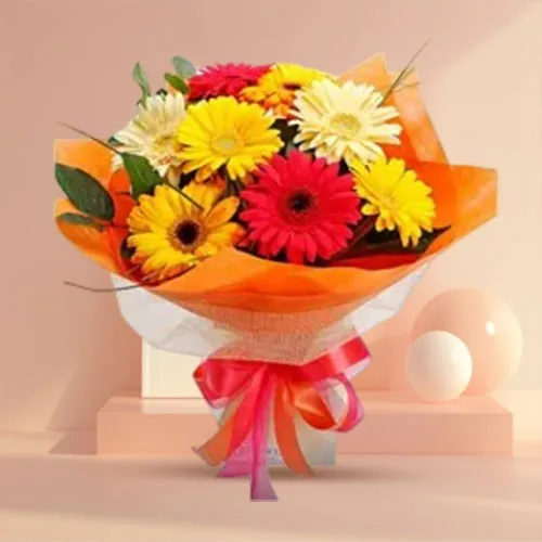 Superb Looking Bouquet of Assorted Gerberas