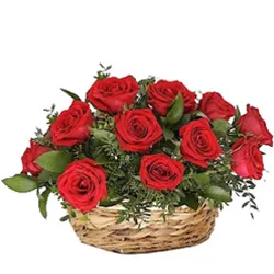 Send Red Roses Basket Arrangement