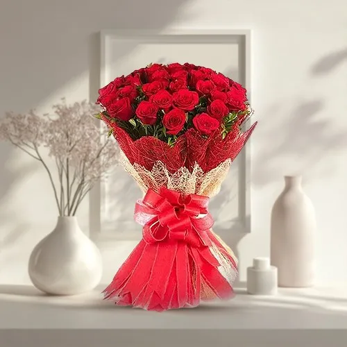 Tranquility Bouquet of Classic Red Roses