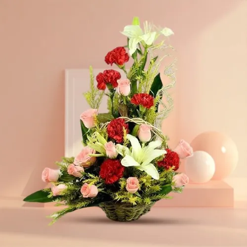 Glamorous 20 Mixed Flowers Basket