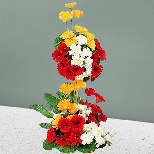 Stunning Long Standing Bouquet of Fifty Mixed Gerberas 
