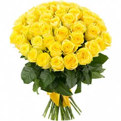 Beautiful Yellow Color Roses in a Bunch
