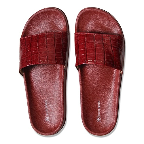 Flexible Sole Maroon Footwear Sliders for Her