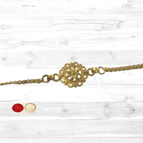 Elegant Gold Plated Rakhi